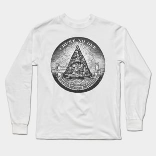 Illuminati Pizza Slice - White Long Sleeve T-Shirt